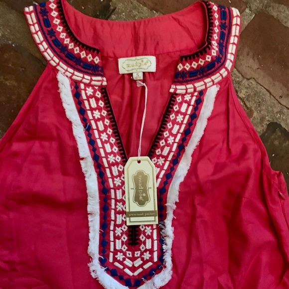 Ladies Mudpie James Dress Pink Fully Lined SIZE SMALL Mud Pie Pink Tribal Dress - Picture 5 of 6